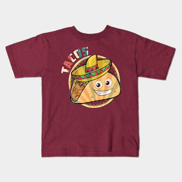 tacos Kids T-Shirt by hanina